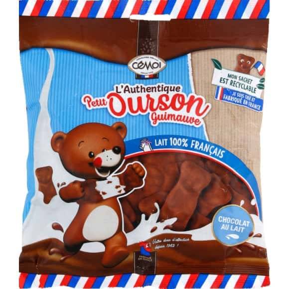 Cémoi - Bonbons à la guimauve authentiques en forme d’ourson, chocolat au lait (170g)