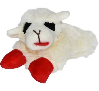 Multipet Lamb Chop Dog Toy, 6 in