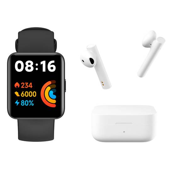 Xiaomi smartwatch + audífonos (2 un)