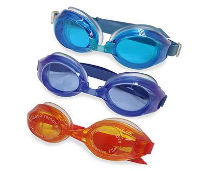 Youth Blue & Orange 3-Piece Goggle Set