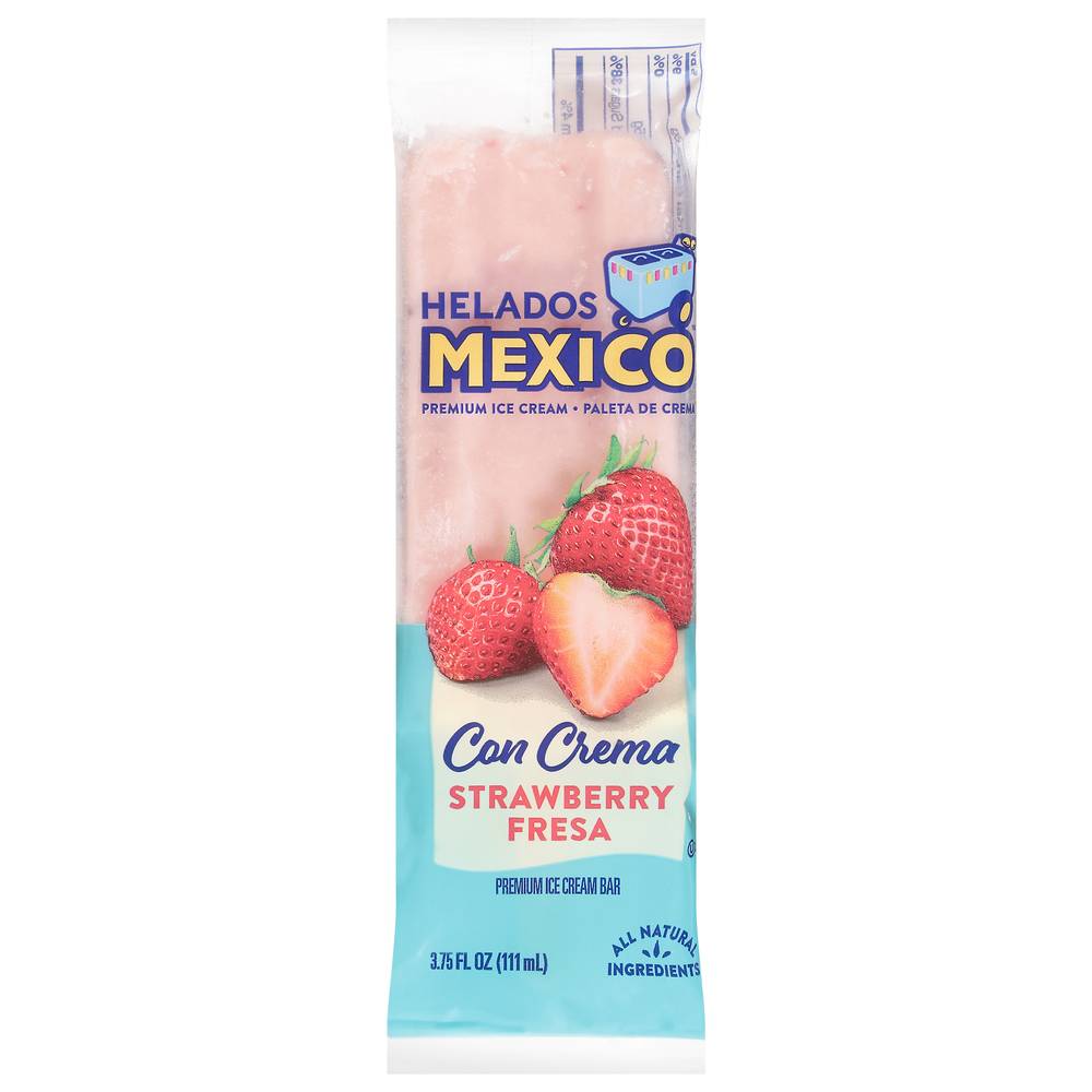 Helados Mexico Premium Strawberry Ice Cream Bar (4 fl oz)
