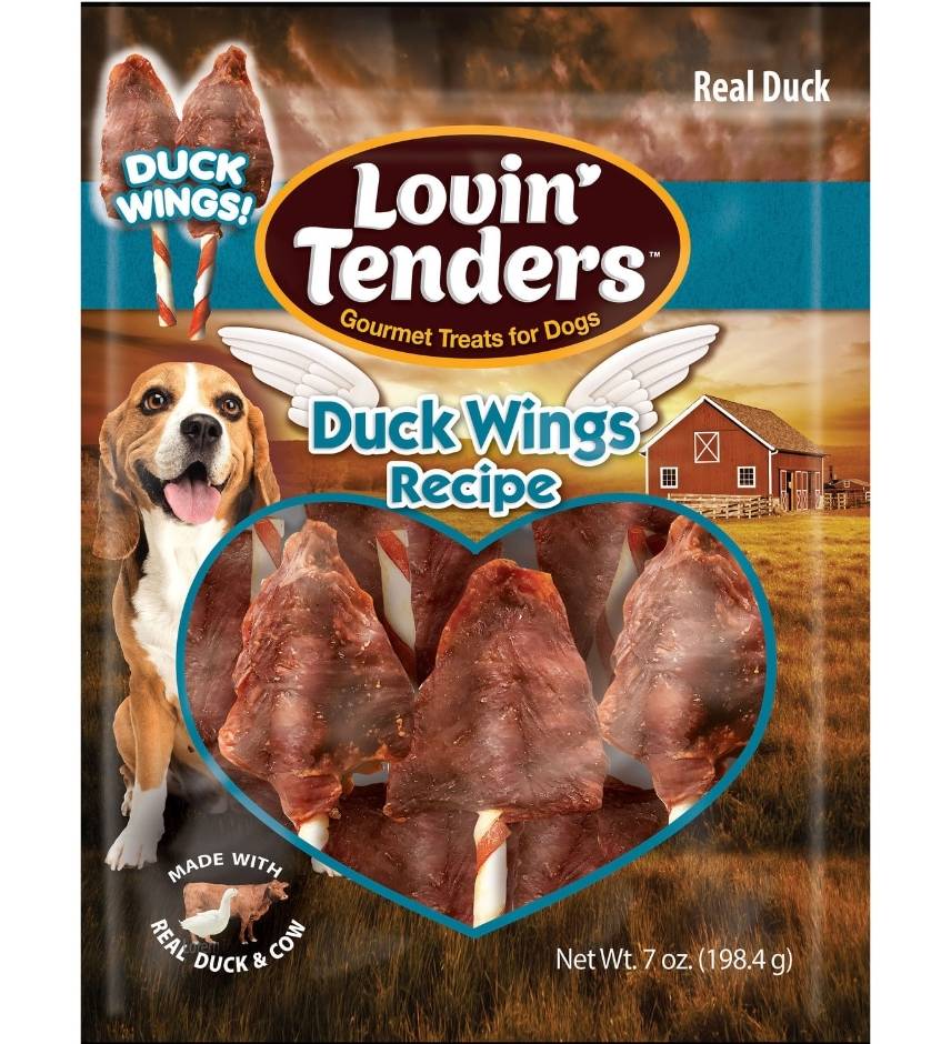Lovin' Tenders Duck Wing Rawhide Twists Dog Treat (7 oz)