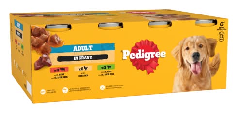 Pedigree Adult Wet Dog Food Mixed Selection in Gravy (12 x 400g)