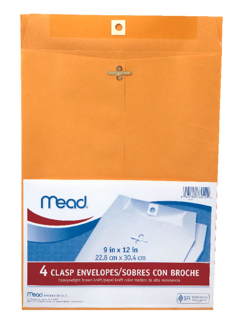 Mead 9 In. W X 12 In. L Other Brown Envelopes 4 Pk