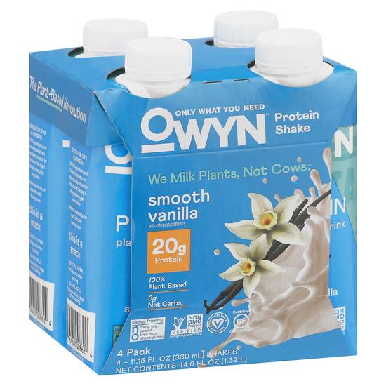 Owyn Smooth Vanilla Protein Shake (4 ct, 11.15 fl oz)