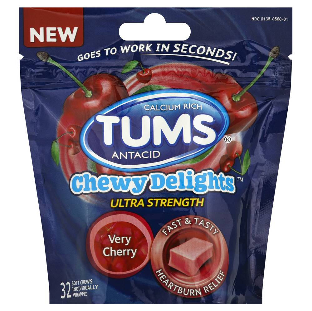 Tums Chewy Delights Very Cherry Ultra Strength Antacid