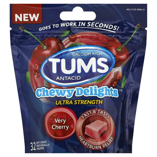 Tums Chewy Delights Very Cherry Ultra Strength Antacid