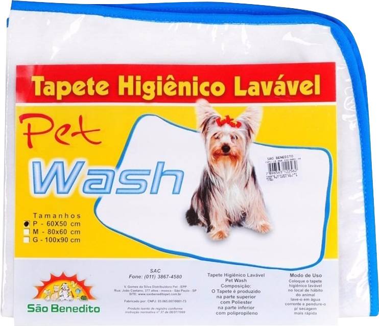 Pet wash tapete higiênico lavavél (60cmx50cm)