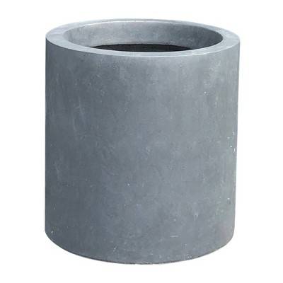 9.8" x 9.8" Kante Lightweight Concrete Modern Cylinder Outdoor Planter Charcoal - Rosemead Home & Garden, Inc.