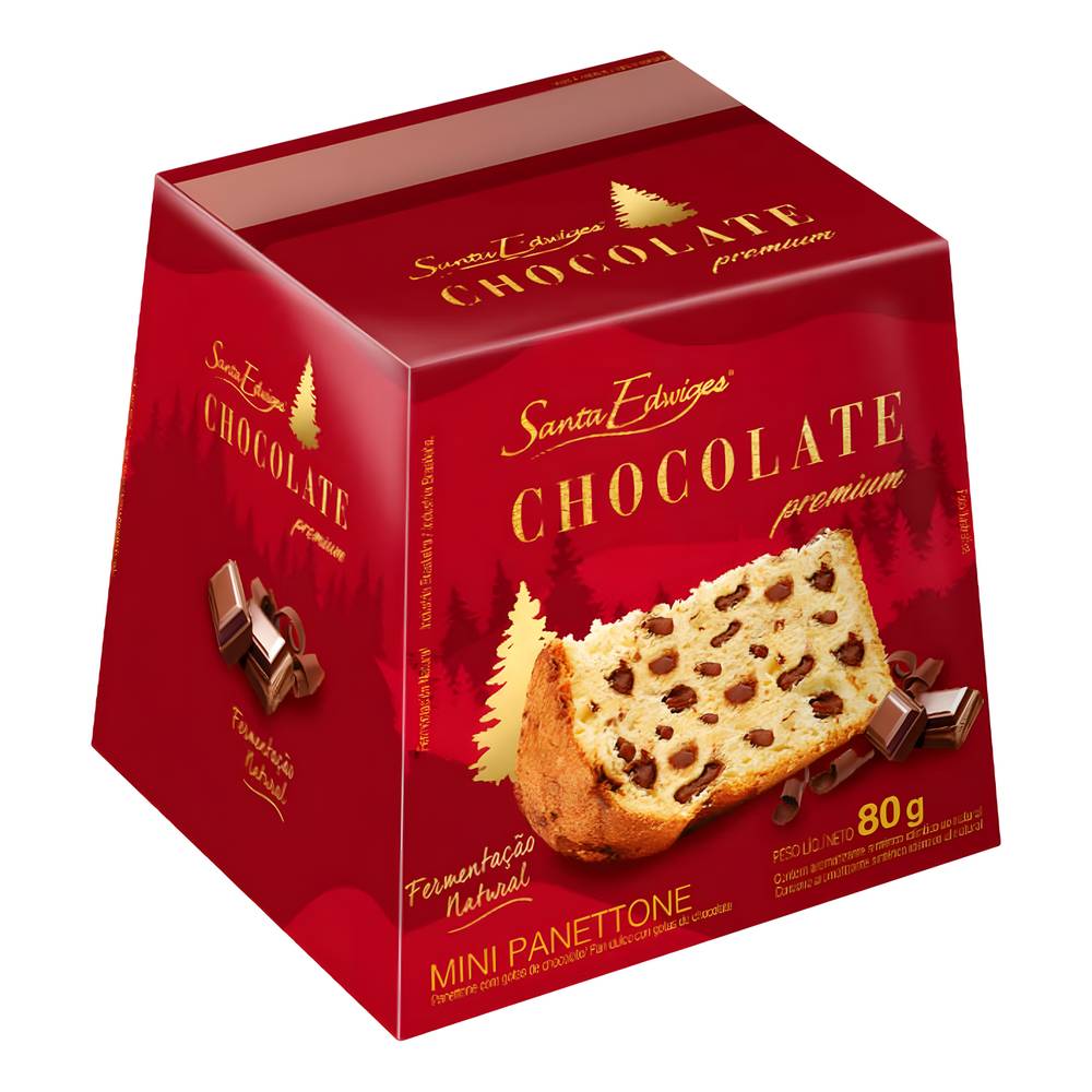 Santa edwiges mini panettone com gotas de chocolate (80g)