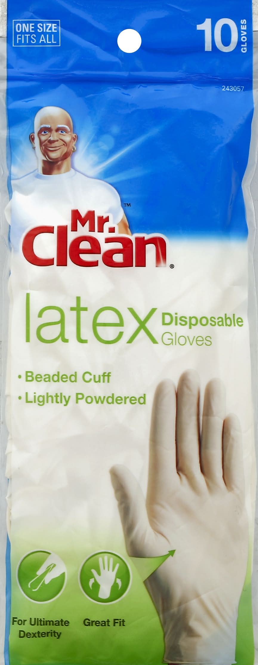Mr. Clean Latex Disposable One Size Fits All Gloves (3.6 oz)