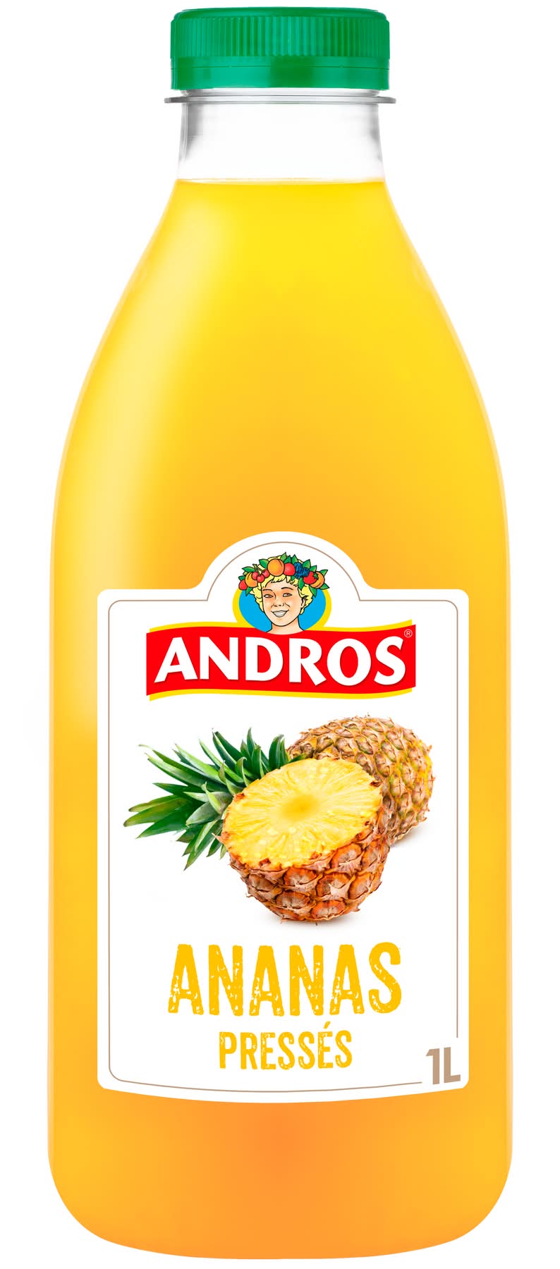 Andros - Jus de fruits pressés, ananas (1L)