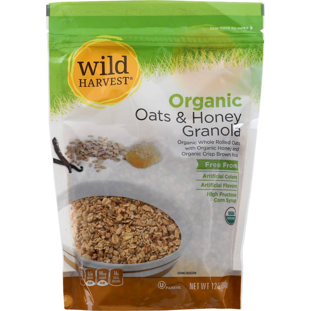 Wild Harvest Organic Oats & Honey Granola (12 oz)