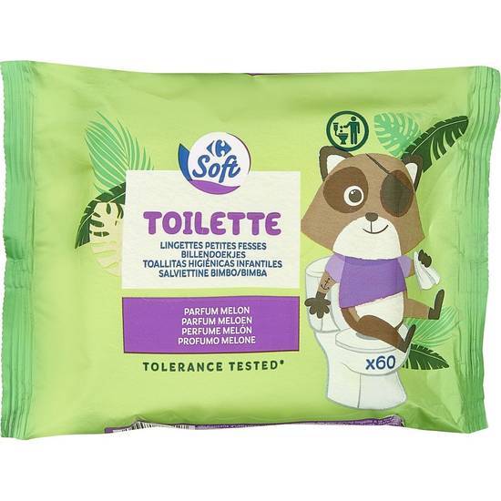 Carrefour Soft - Toilette lingettes petites fesses
