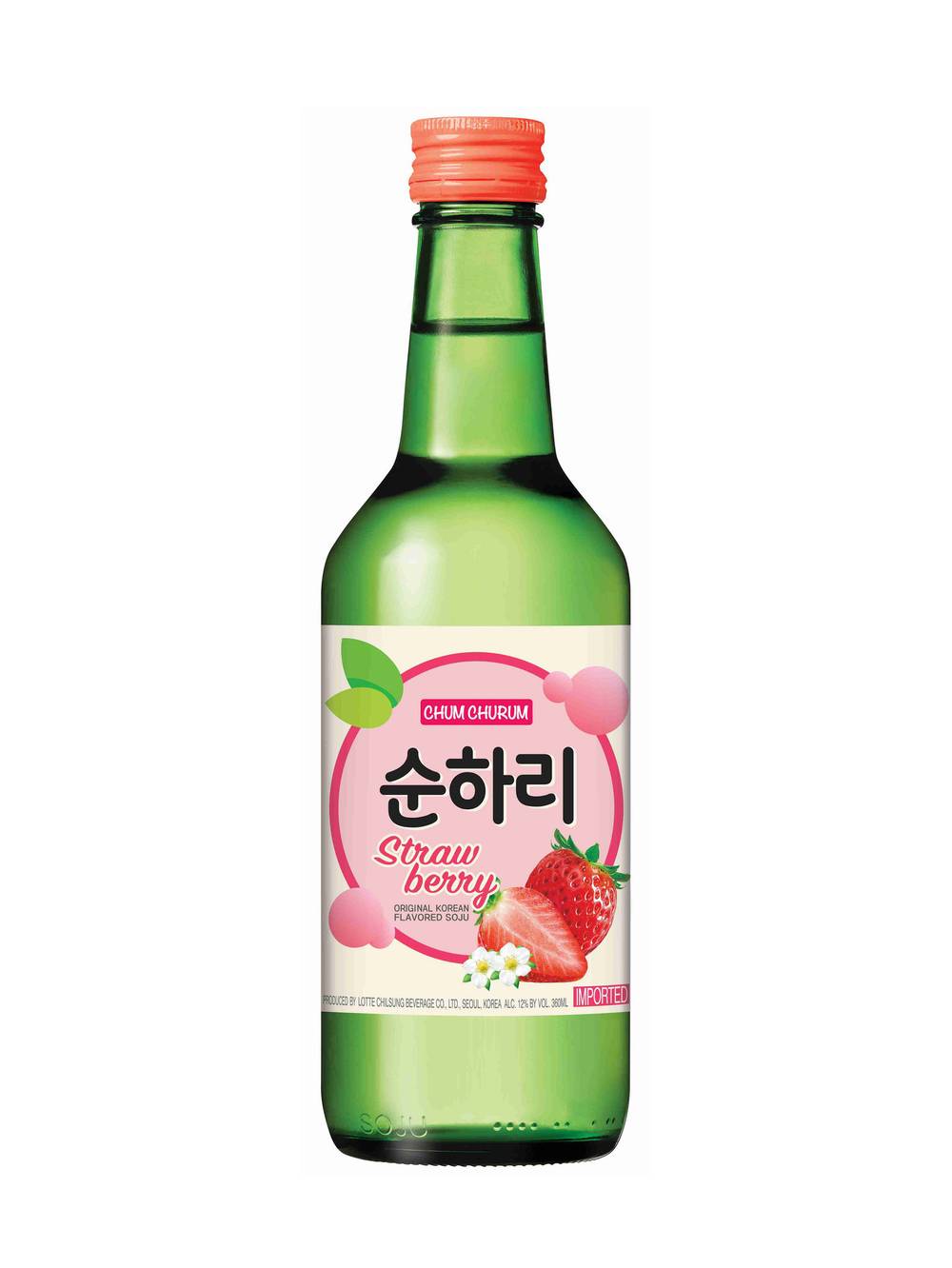 Chum Churum Soju Liquor, Strawberry (360 ml)
