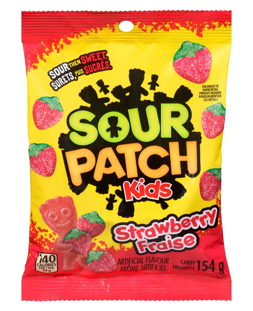 Sour patch kids bonbons gélifiés - gummy candies (fraise)