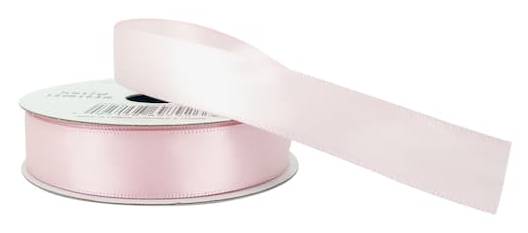 Celebrate It Classic Satin Ribbon, 5/8 in X 7 Yd, Light Pink
