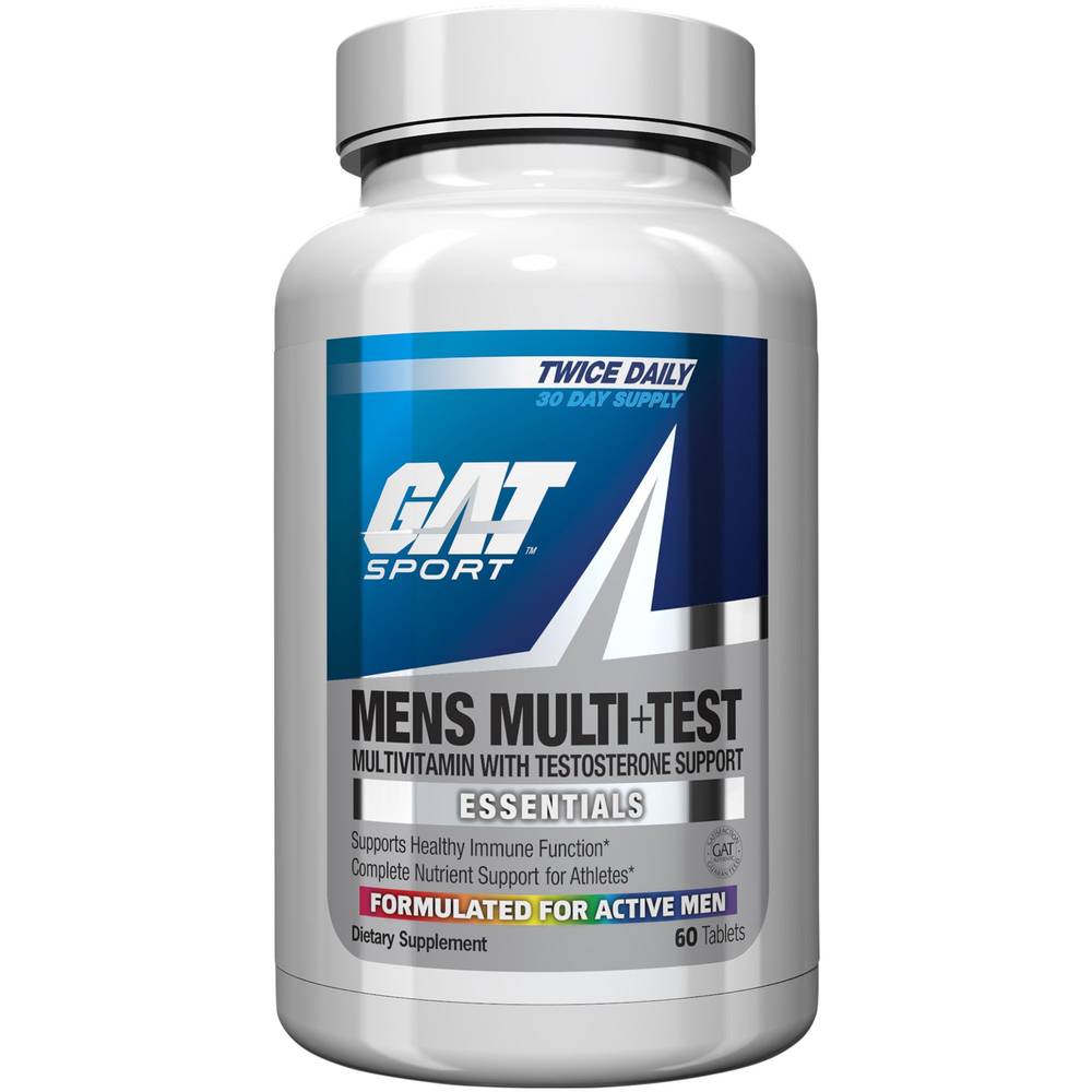 GAT SPORT Men's Multi + Test (60 ct)