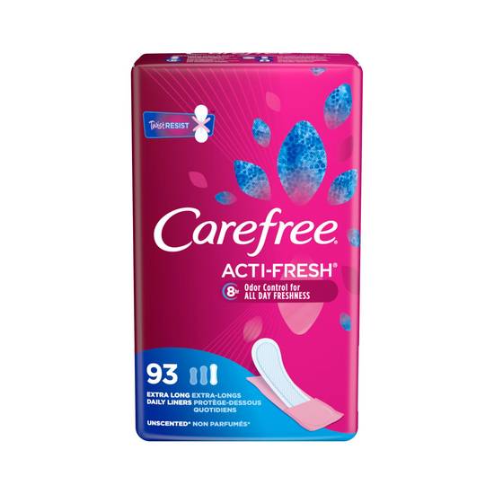 Carefree Acti-Fresh Extra Long Panty Liners To Go, 93 CT