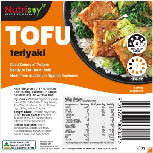 Nutrisoy Tofu Teriyaki (200g)