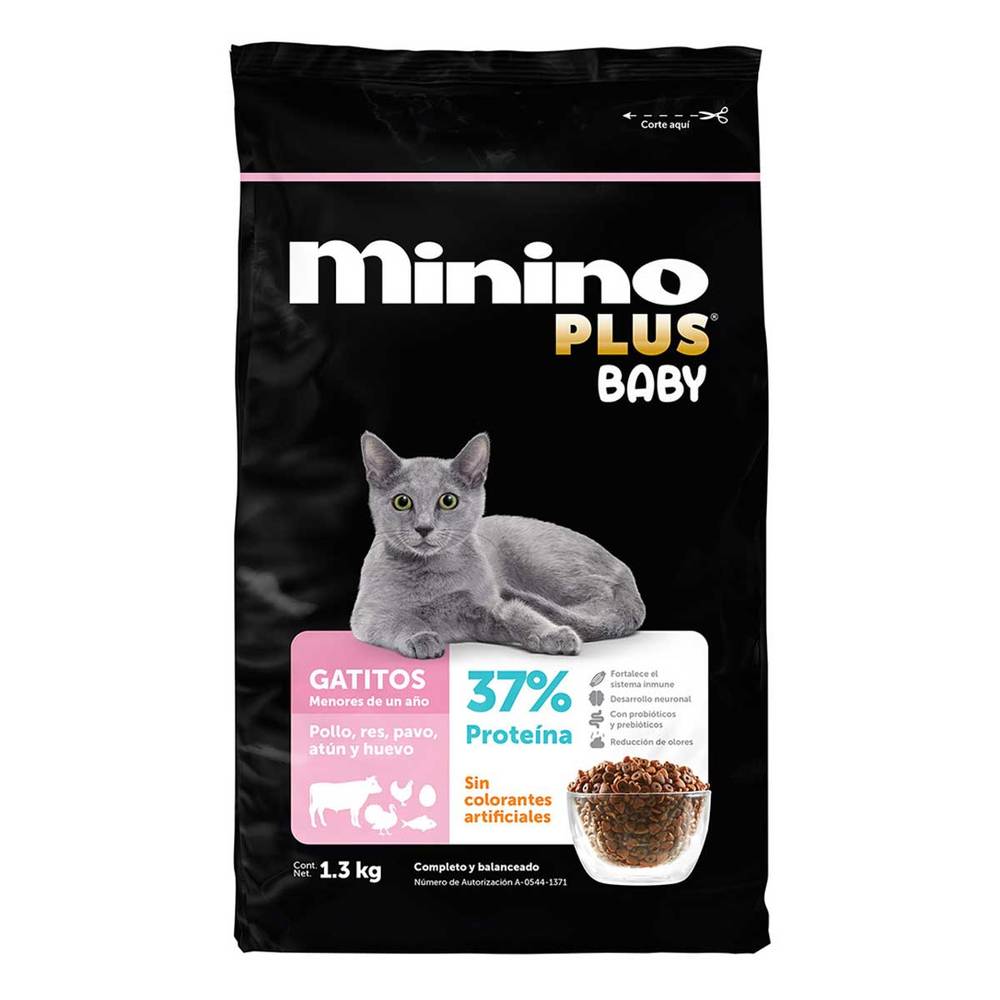 Minino · Baby plus alimento para gato (1,3 kg)