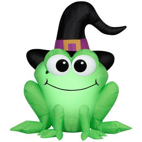 Airblown-Frog W/Witch Hat-Sm (Wm)