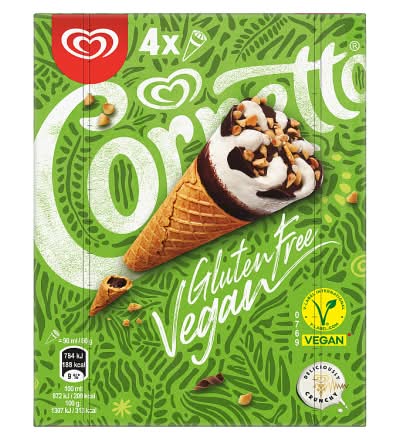 Cornetto Vegan Ice Cream Cones (4 pack)