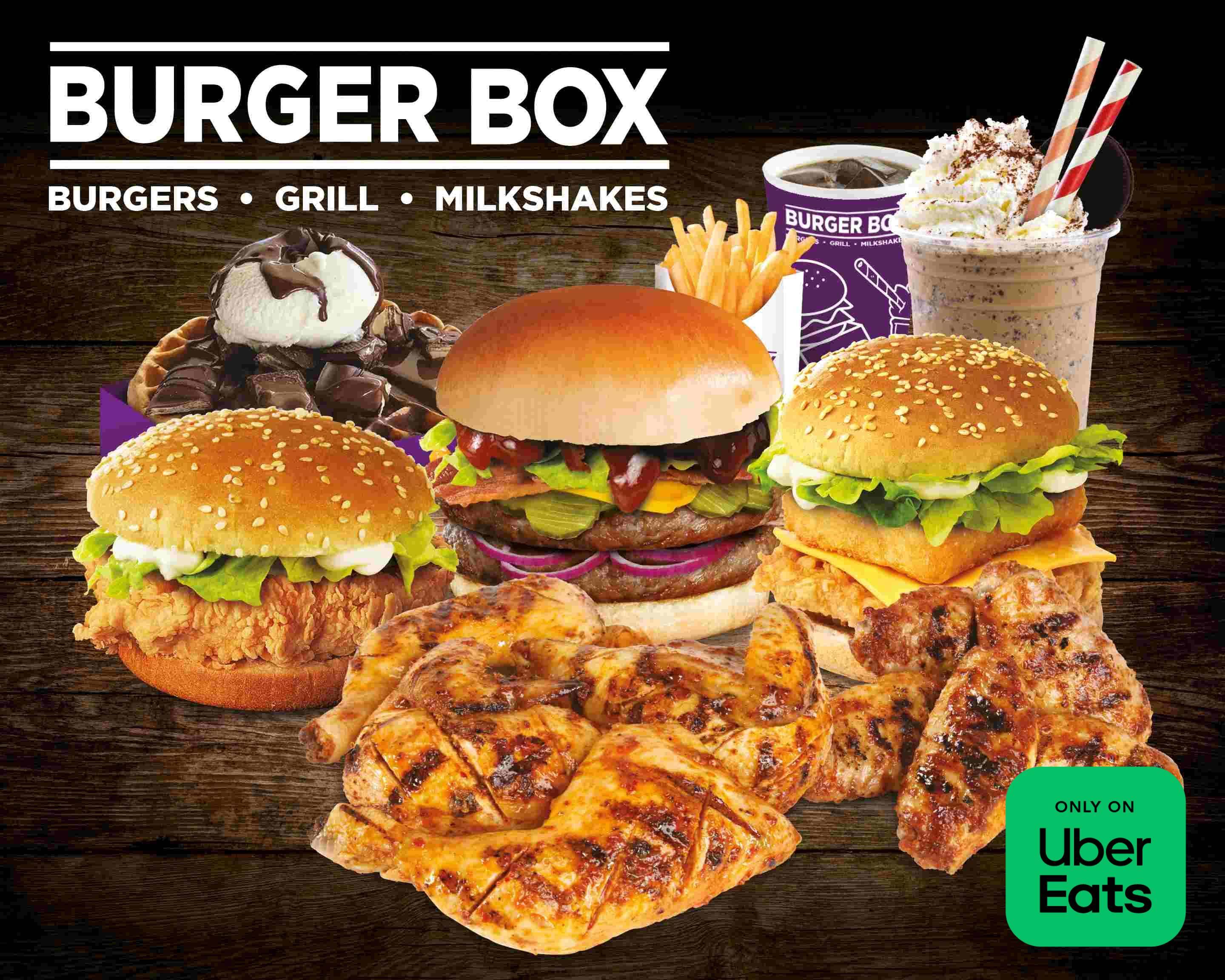 Burger Box Menu Takeaway in Manchester Delivery Menu & Prices