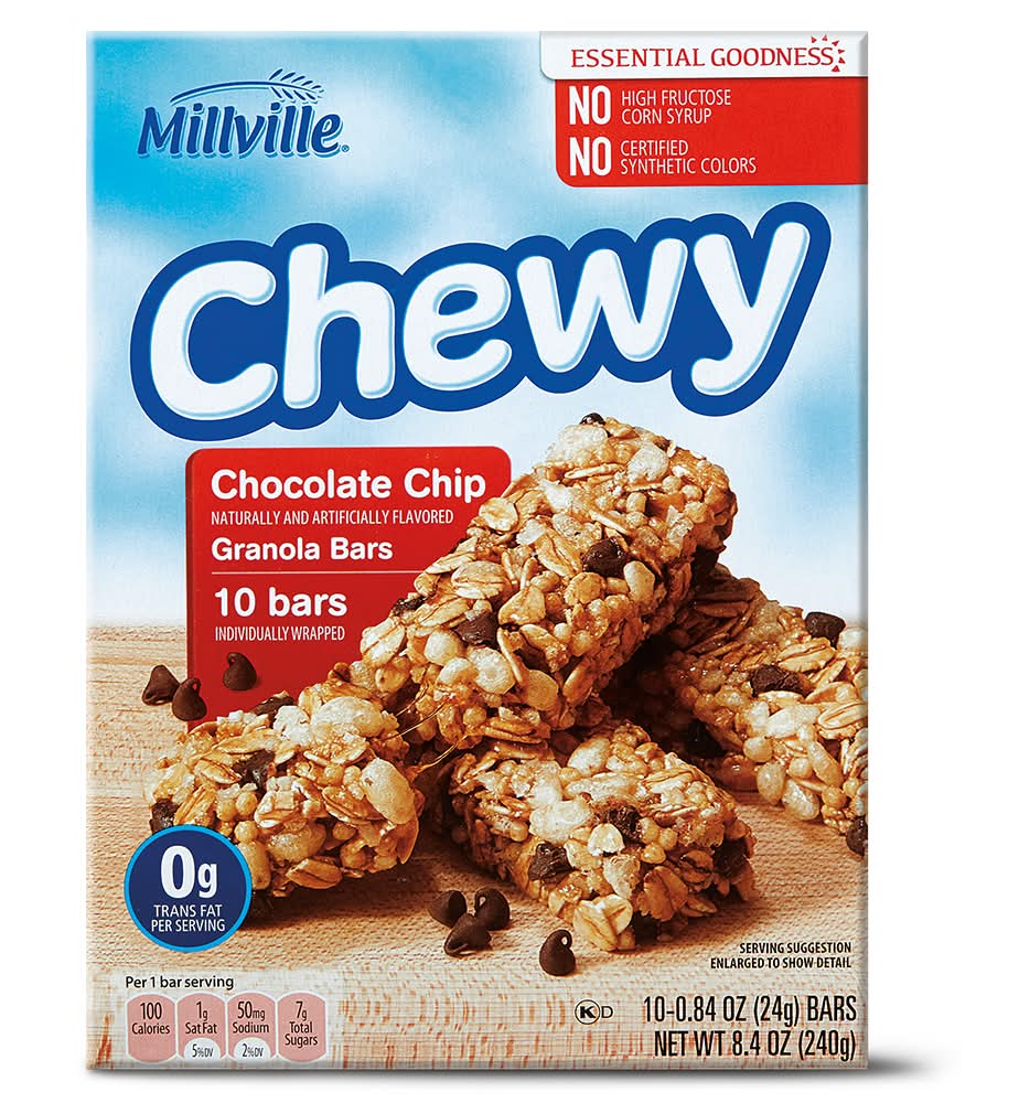 Millville Chewy Chocolate Chip Granola Bars (8.4 oz)