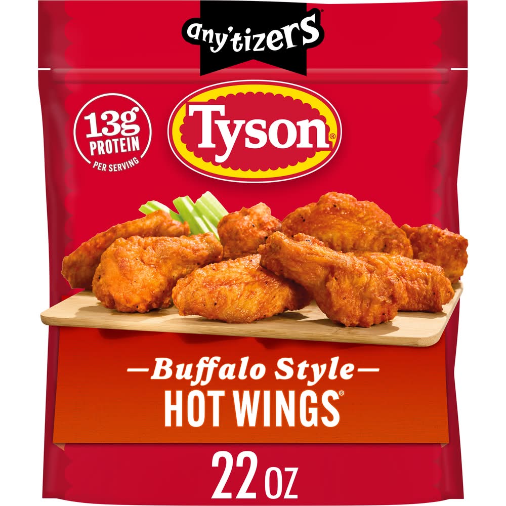 Tyson Any'tizers Buffalo Style Bold Flavor Chicken Hot Wings (22 oz)