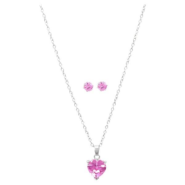 Heart Pendant Necklace and Earring Set