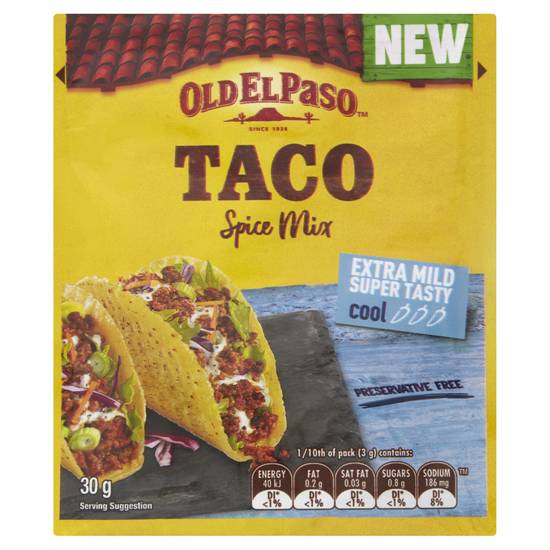 Old El Paso Taco Spice Mix Extra Mild 30g