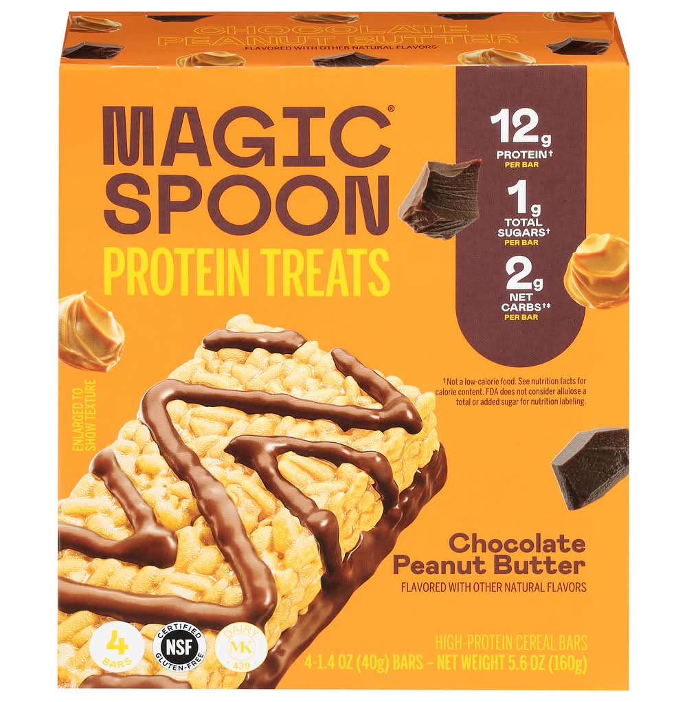 Magic Spoon Cereal Bars, Chocolate-Peanut Butter (5.6 oz, 4 ct)
