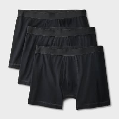 Dealworthy Boxer Briefs, Men, L, Black (3 ct)