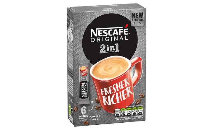 Nescafe 2in1 Instant Coffee 6 Sachets x 10g (400056)