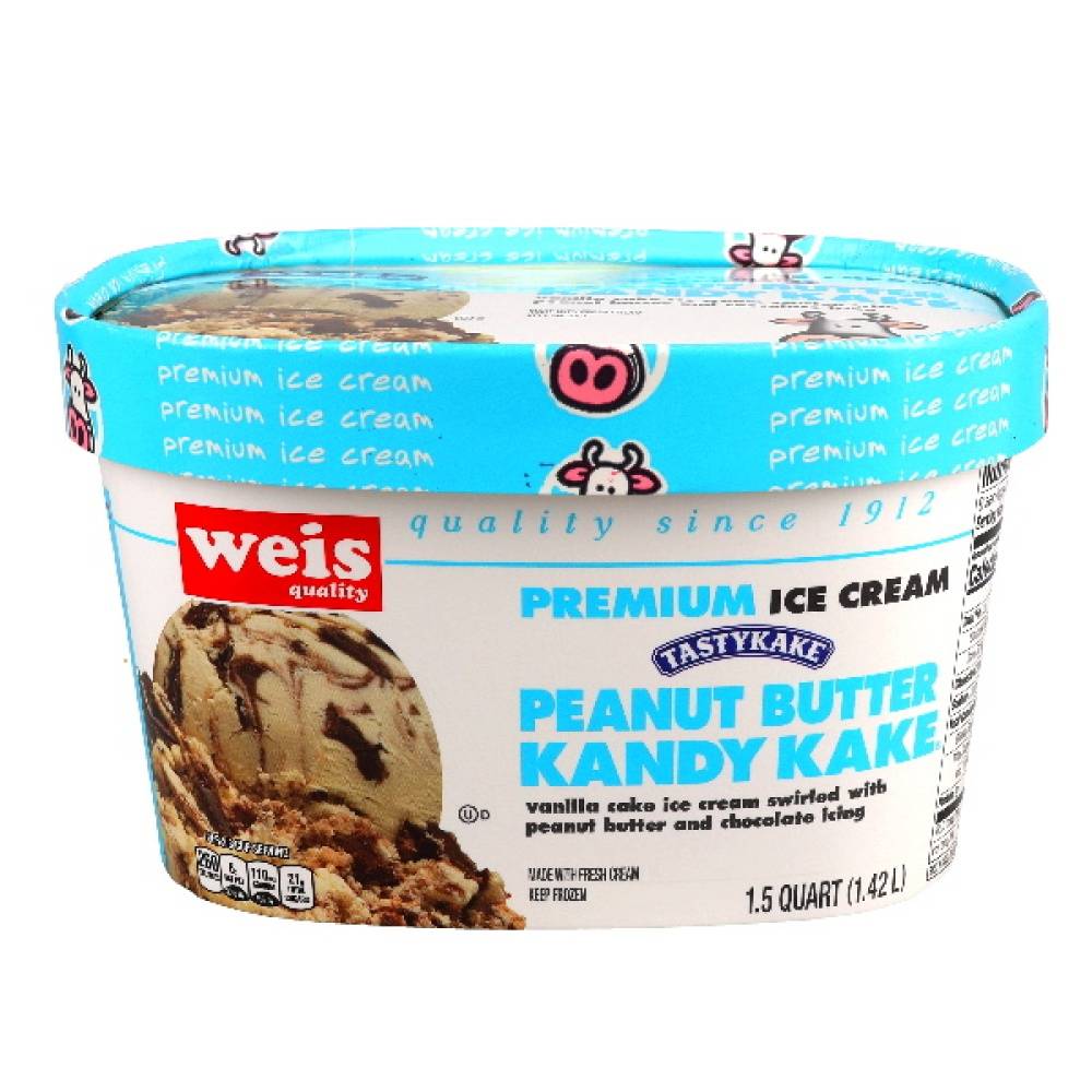Weis Quality Kandy Kake Ice Cream (vanilla- peanut butter)