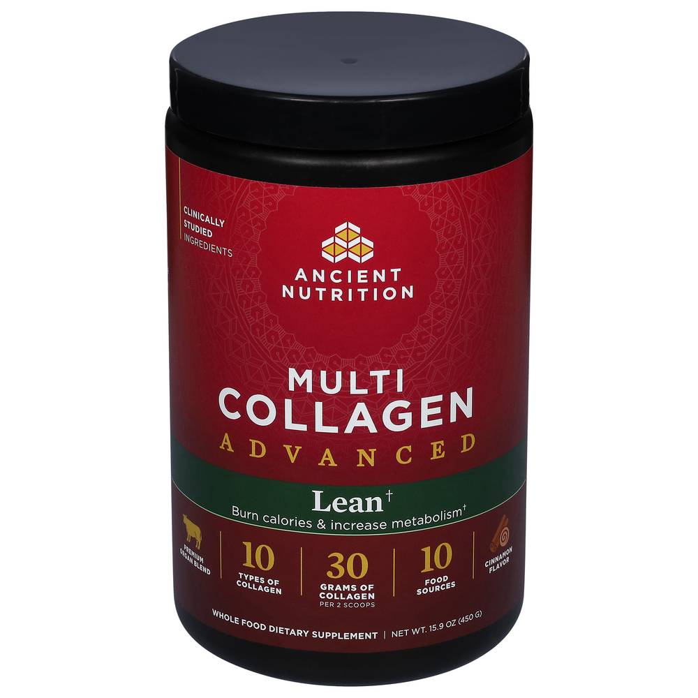 Ancient Nutrition Advanced Lean Multi Collagen, Cinnamon (15.9 oz)