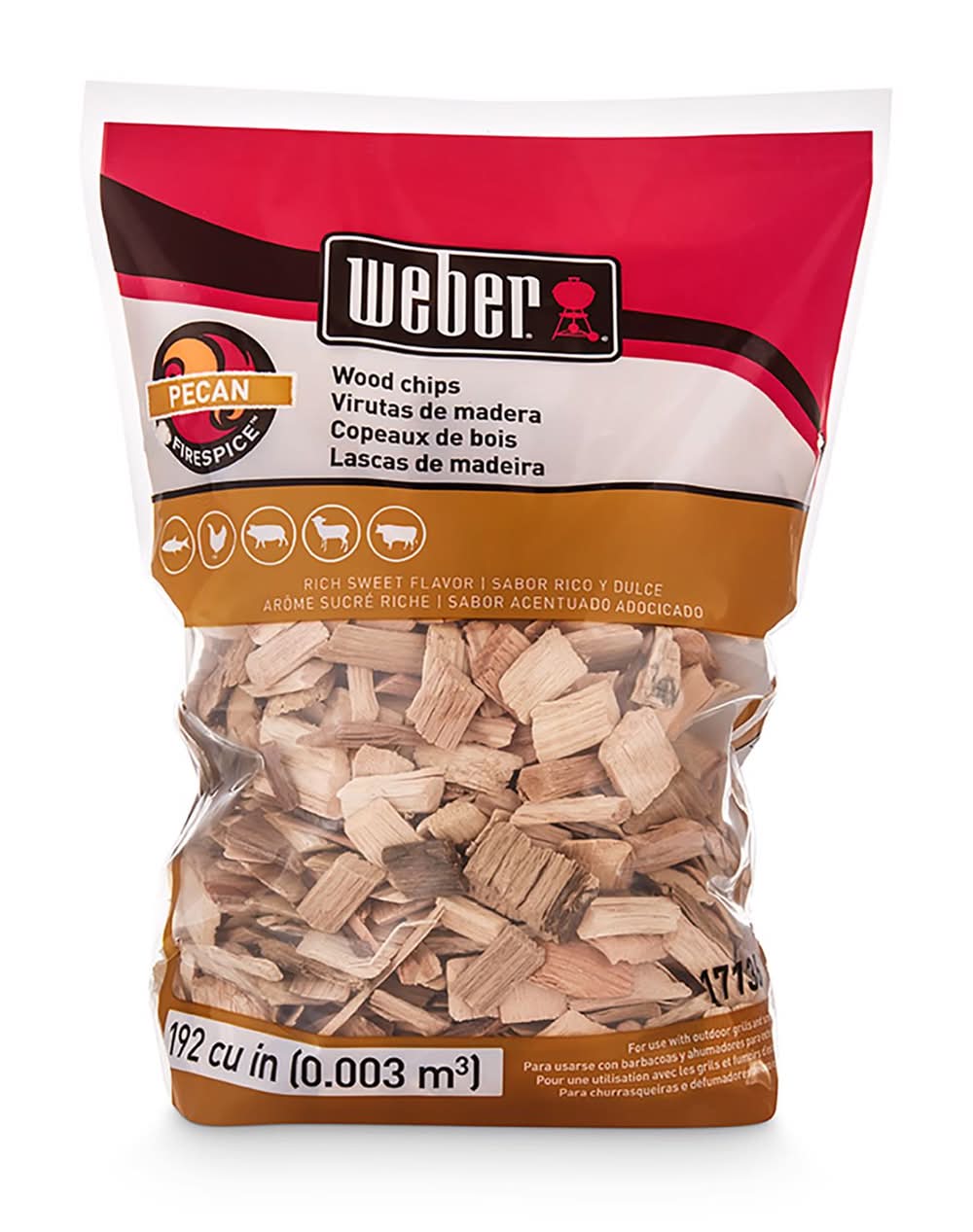 Weber Firespice All Natural Pecan Wood Smoking Chips 192 Cu In