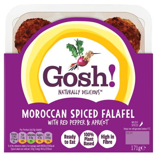 Gosh! Moroccan Spiced Falafel With Red Pepper & Apricot (171g)