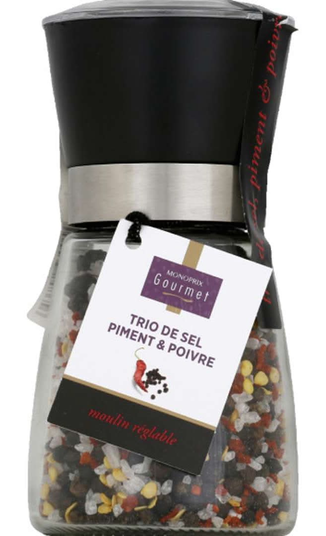 Monoprix - Trio de sel piment et poivre (140g)