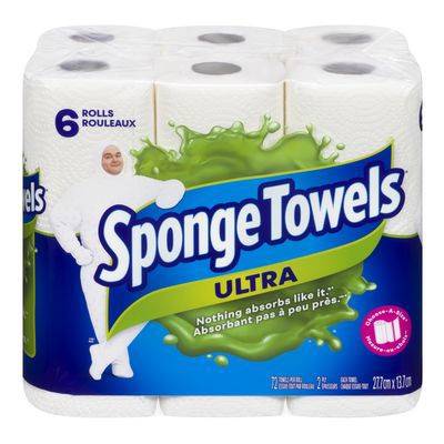 Spongetowels Ultra Absorbing Paper Towels (6 rolls)