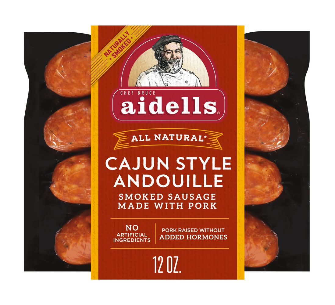 aidells Smoked Pork Sausage, Cajun Style Andouille (12 oz, 4 ct)