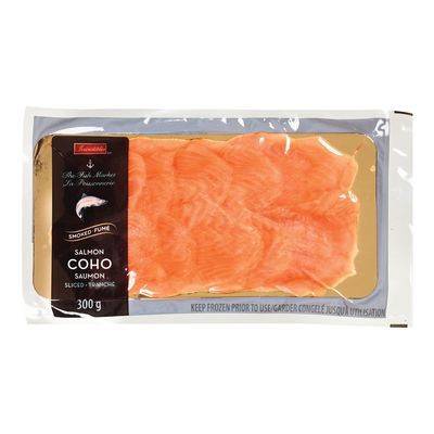 Irresistibles saumon coho fumé tranché surgelé (300 g) - sliced smoked coho salmon (300 g)
