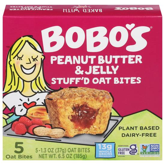 Bobo's Peanut Butter & Jelly Stuffed Oat Bites (5 ct)