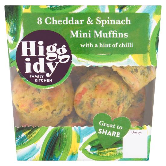 Higgidy Cheddar & Spinach Muffins 160g