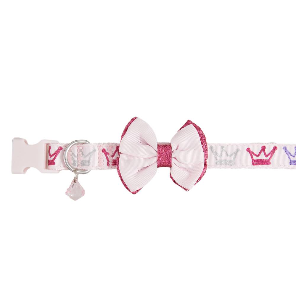 Top Paw® Princess Dog Collar (Color: Pink, Size: Small)