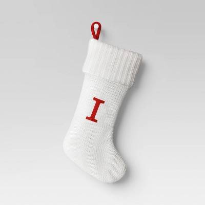 Knit Monogram Christmas Stocking White I - Wondershop™