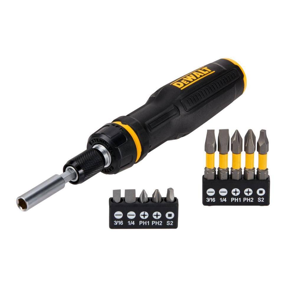 Dewalt Max Fit Telescoping Ratcheting Multi-Bit Combination Screwdriver Set (10-Piece)