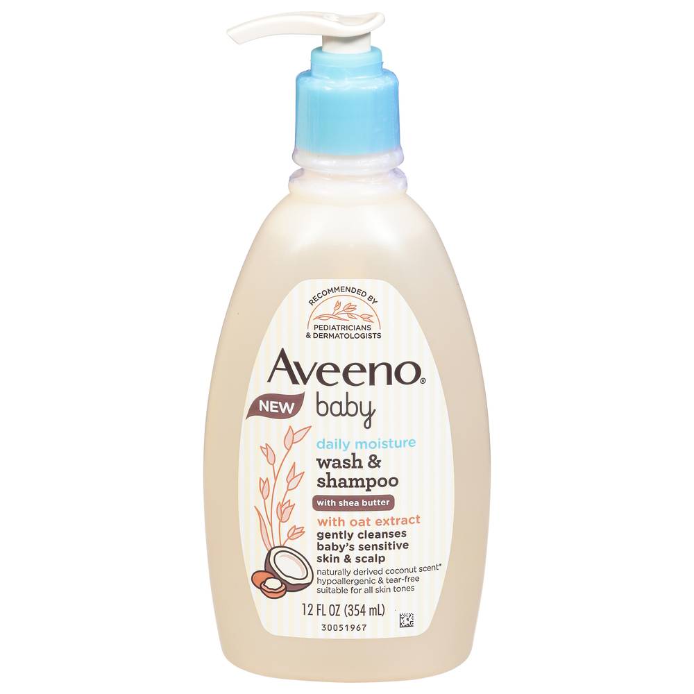 Aveeno Baby Daily Moisturizing 2-in-1 Body Wash & Shampoo (12 fl oz)