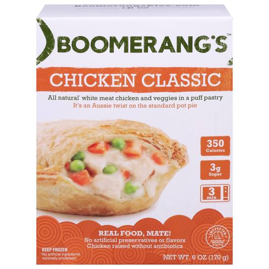 Boomerang's Frozen Classic Chicken Pie